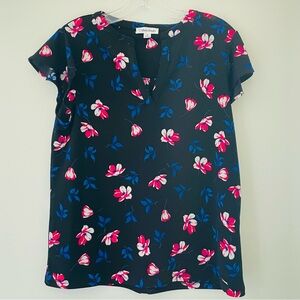 Calvin Klein Women's Floral Black Top